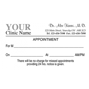 Appointment card M0206