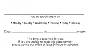 Appointment Back M0802