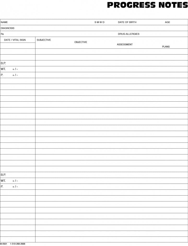 Patient Progress Notes Template Word