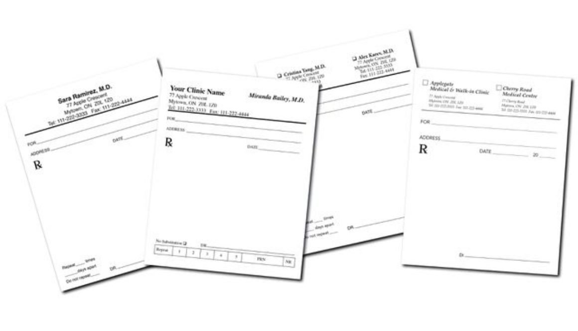 Prescription Pad Samples
